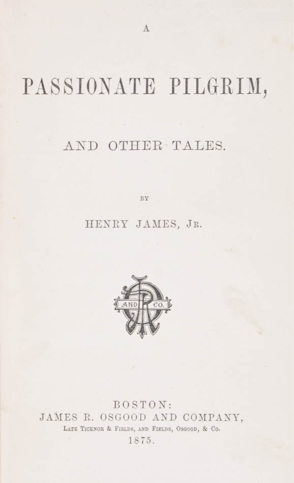 A very good first edition example of the first book by Henry James. One of approximately 1500 copies with the correct imprint on the spine.