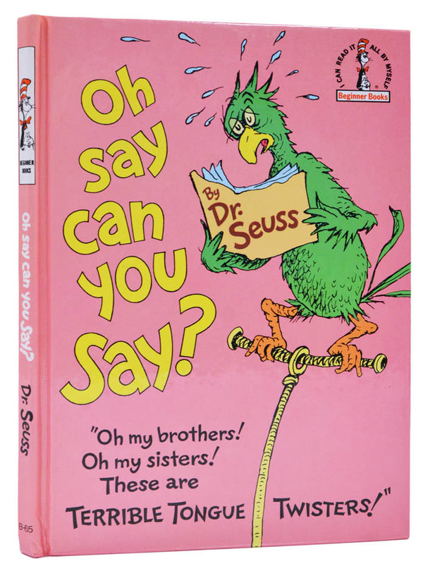 'Oh my brothers! Oh my sisters! These are Terrible Tongue Twisters!' An excellent first edition of this book from the Beginner Books series.