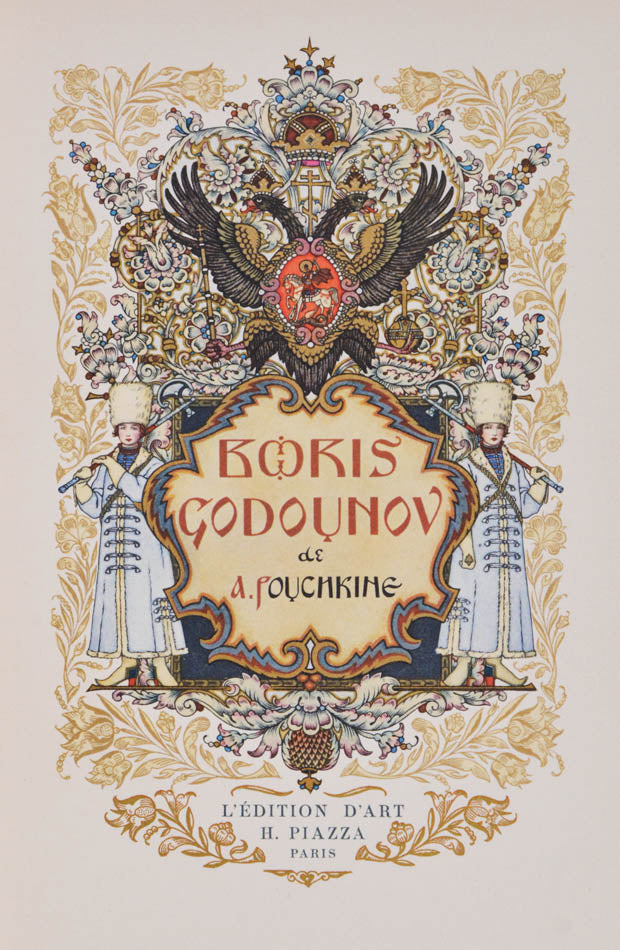 Finely bound illustrated edition of Pushkin's Boris Godunov. 