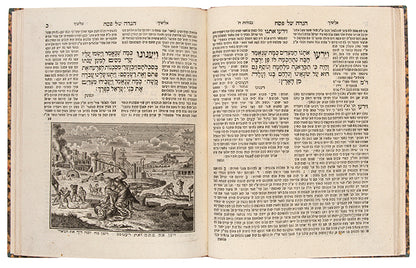 An interesting 19th-century example of the Ashkenazic Passover Haggadah, with commentary by Alsheich, Gevurat Hashem, Olelot Efraim (Maharal) etc.