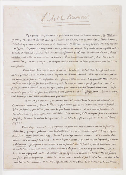 With an original drawing by Blobel-Riche and manuscript essay from Pierre Benoit. 