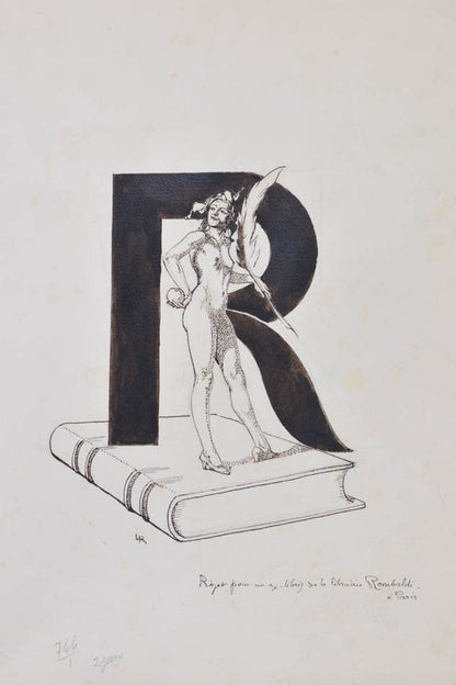With an original drawing by Blobel-Riche and manuscript essay from Pierre Benoit. 
