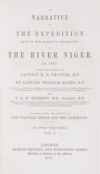 Firstly, to work towards the suppression of the slave trade by negotiating anti-slavery treaties, and to explore the course of the River Niger. 