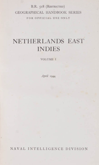 Produced by the Admiralty's Naval Intelligence Division during World War II "For official use only".
