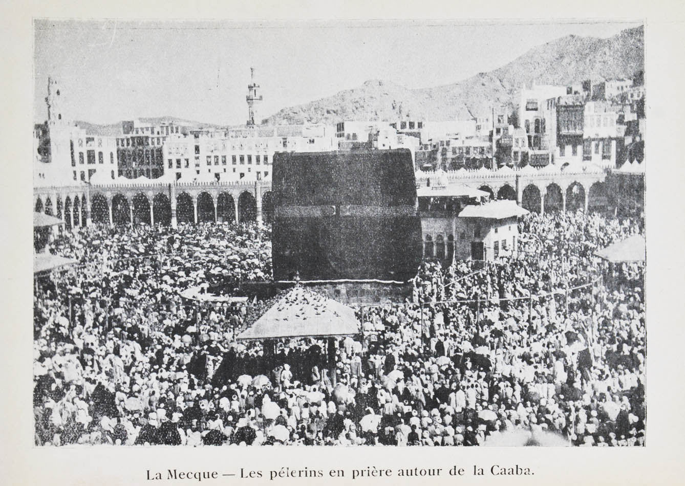 Scarce historical account account of the pilgrimage to Mecca illustrated with seven photographic plates.