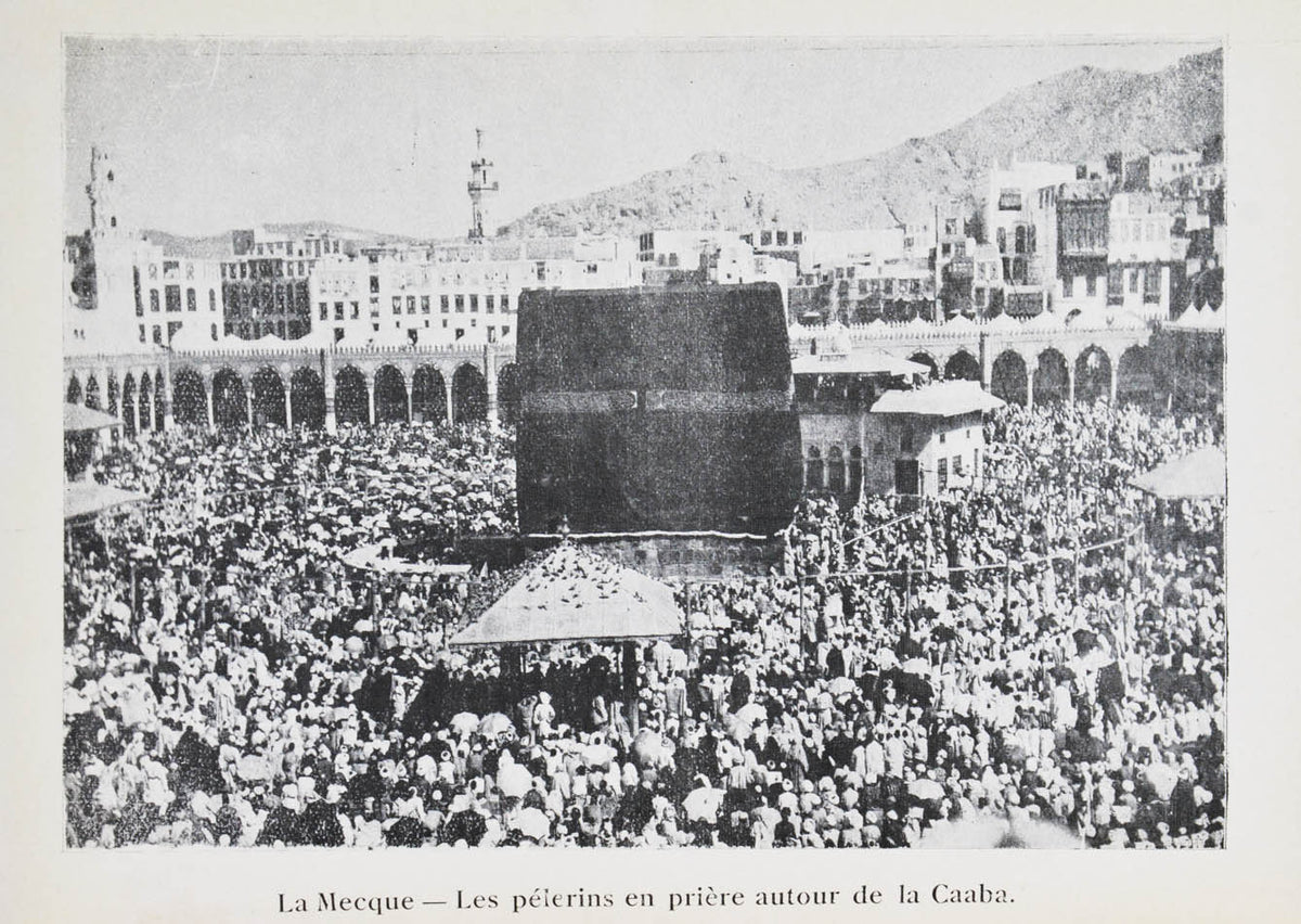 Scarce historical account account of the pilgrimage to Mecca illustrated with seven photographic plates.